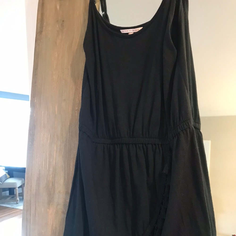Victoria's Secret Black Fringe Beach Cover Up